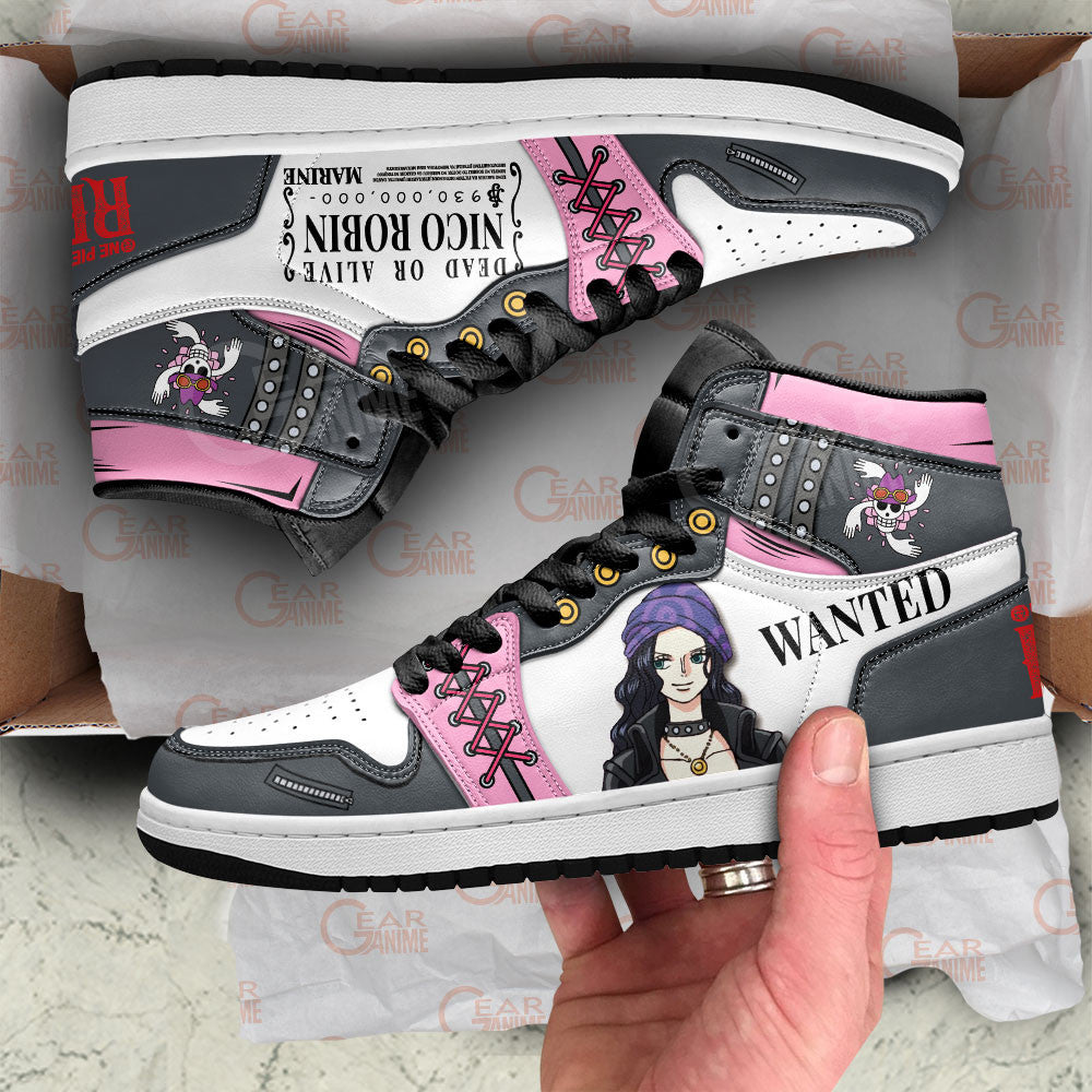 One Piece Red Nico Robin Sneakers Custom Anime Shoes For Otaku Gear Anime