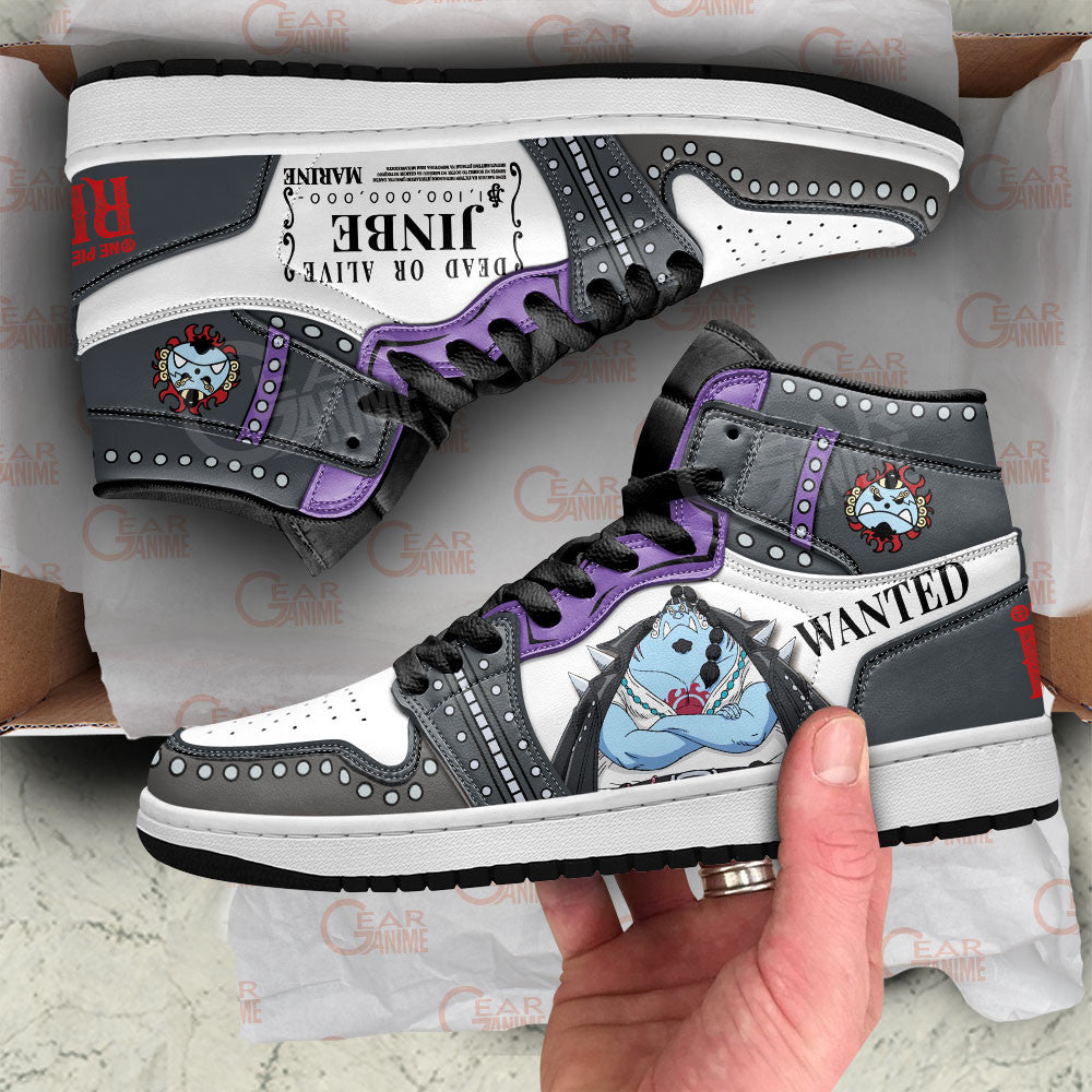One Piece Red Jinbe Sneakers Custom Anime Shoes MN2508 Gear Anime