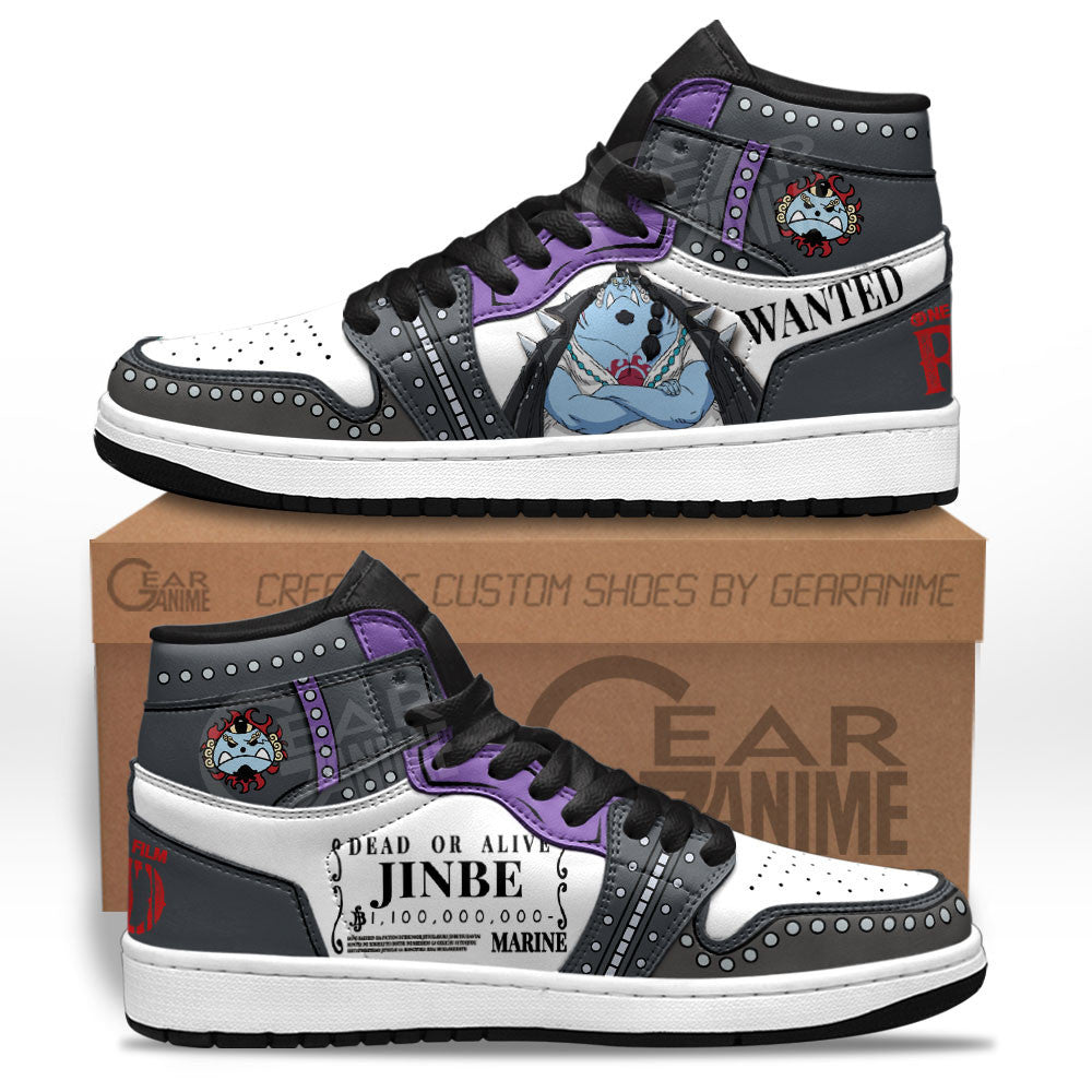 One Piece Red Jinbe Sneakers Custom Anime Shoes MN2508 Gear Anime