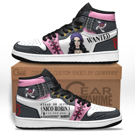 One Piece Red Nico Robin Sneakers Custom Anime Shoes For Otaku Gear Anime