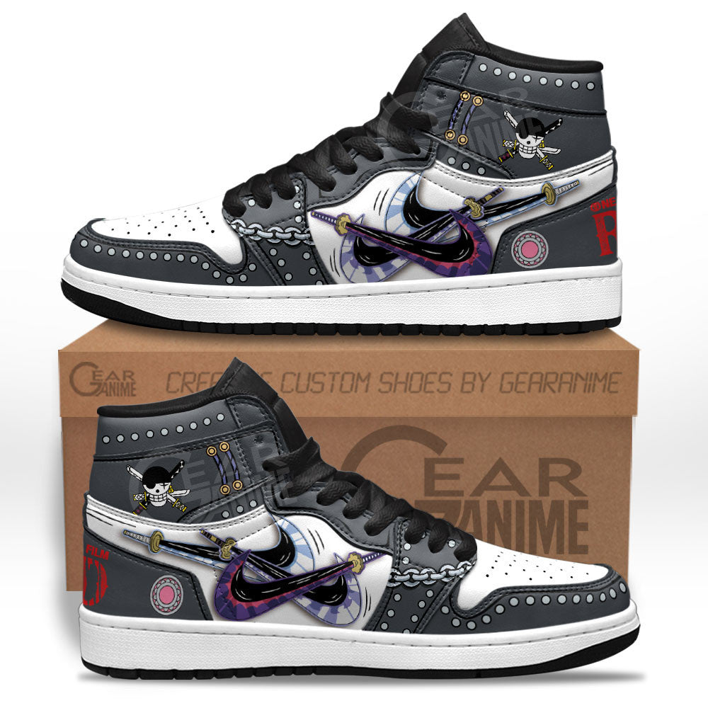 Zoro Sneakers One Piece Red Custom Anime Shoes Gear Anime