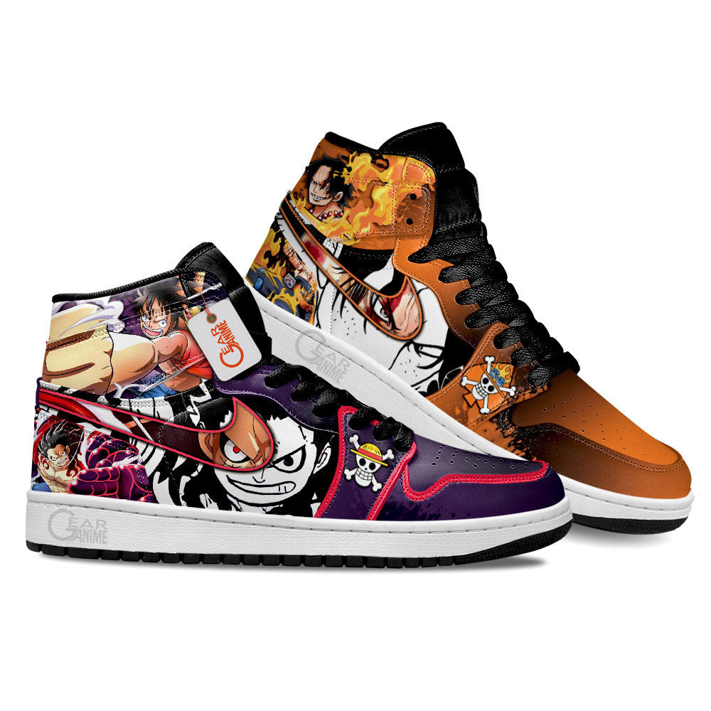 Portgas D. Ace and Luffy Anime Shoes Custom Sneakers MN2102 Gear Anime