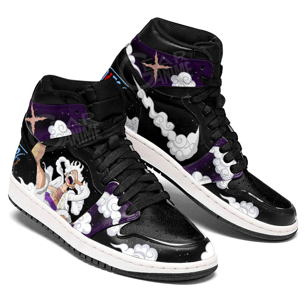 Luffy Gear 5 White Sneakers One Piece Custom Anime Shoes Gear Anime