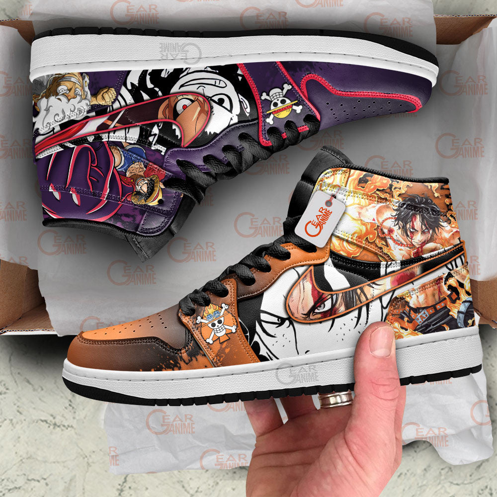 Portgas D. Ace and Luffy Anime Shoes Custom Sneakers MN2102 Gear Anime