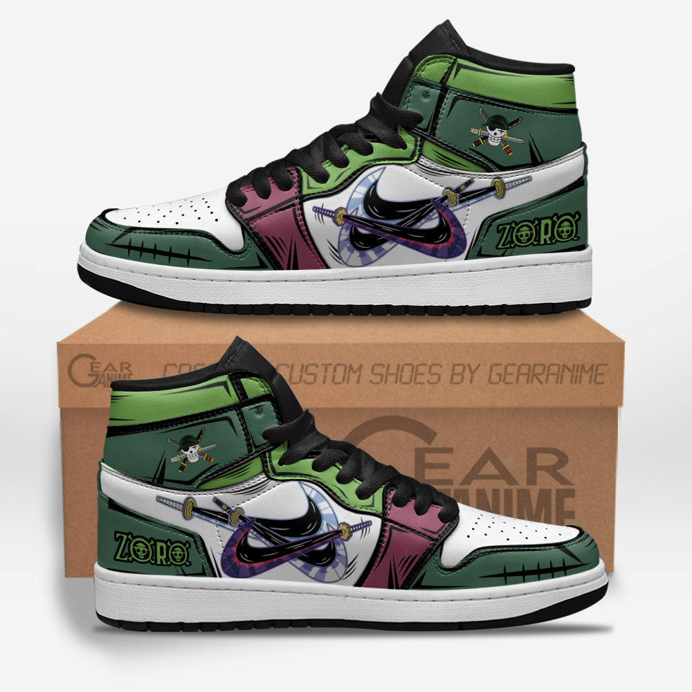 Roronoa Zoro J1s Sneakers Custom Three Sword Style