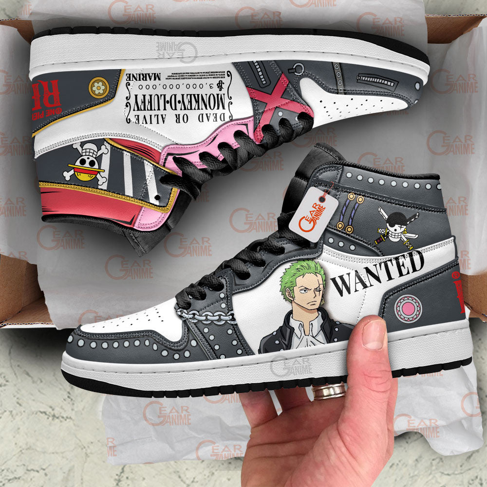 Luffy and Zoro Red J1-Sneakers Custom Shoes MN1008 Gear Anime