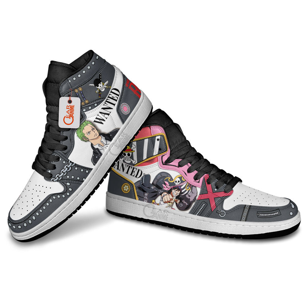 Luffy and Zoro Red J1s Sneakers