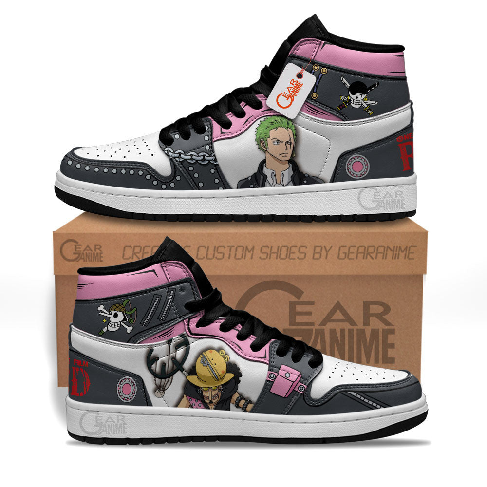 Luffy Sanji Usopp Zoro J1-Sneakers Custom Shoes MN0807 Gear Anime