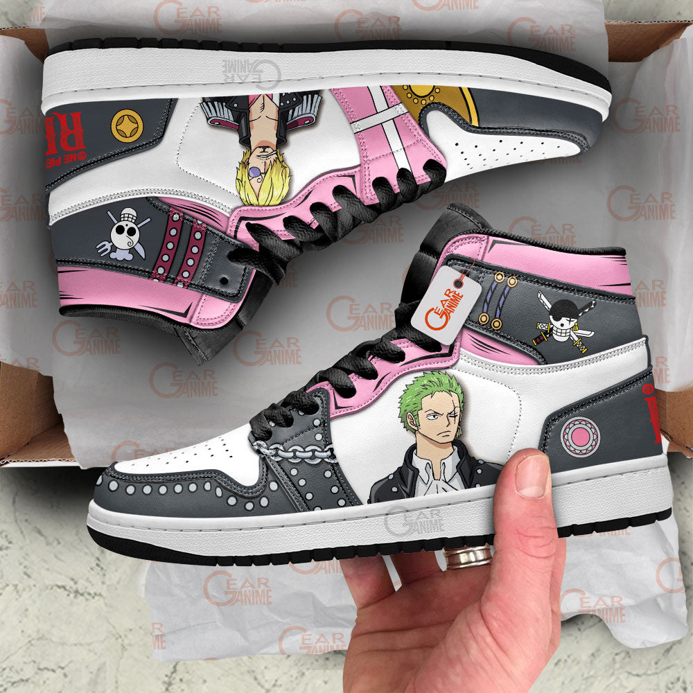 Luffy Sanji Usopp Zoro J1-Sneakers Custom Shoes MN0807 Gear Anime