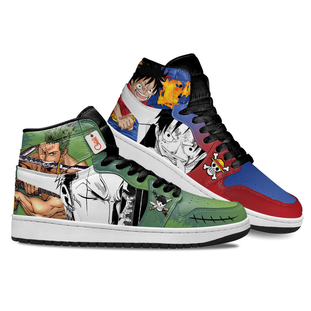 Luffy and Zoro J1-Sneakers Custom Shoes MyAnimeShoes.com
