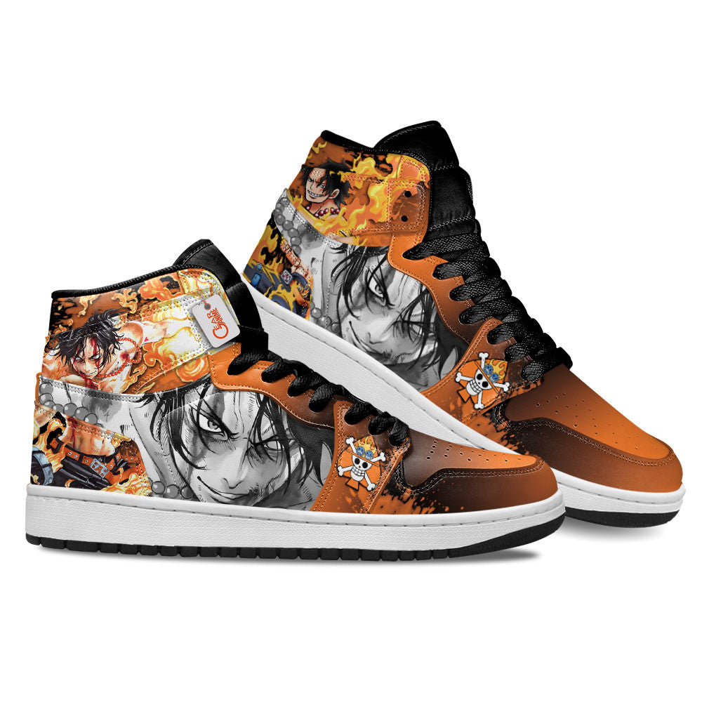 Portgas D. Ace J1-Sneakers Custom Shoes MyAnimeShoes.com