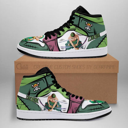 Zoro Sneakers Custom Anime One Piece Shoes - 1 - MyAnimeShoes