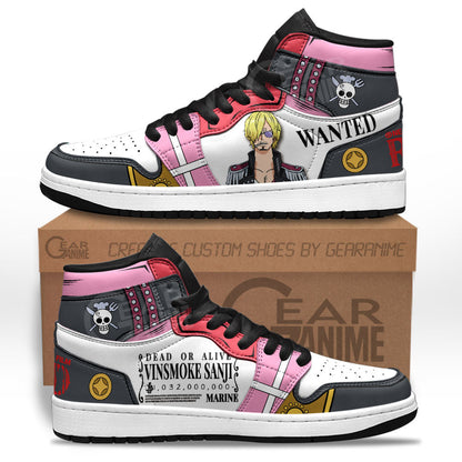 Sanji Sneakers One Piece Red Custom Anime Shoes Gear Anime