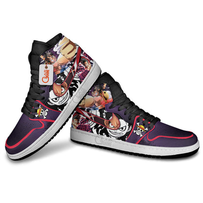 Luffy Gear 4th J1s Sneakers Custom Snakeman Edition
