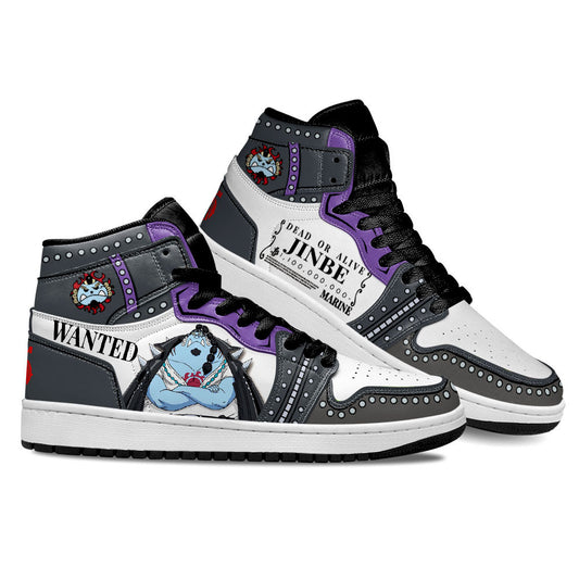 One Piece Red Jinbe Sneakers Custom Anime Shoes MN2508 Gear Anime
