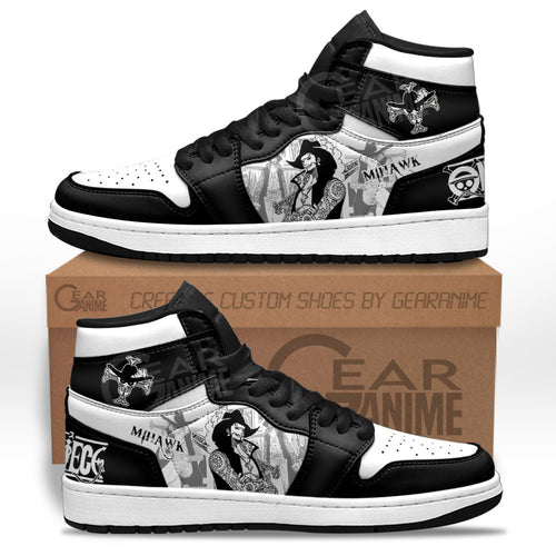 Dracule Mihawk Sneakers Custom One Piece Shoes Manga Style for OtakuGear Anime